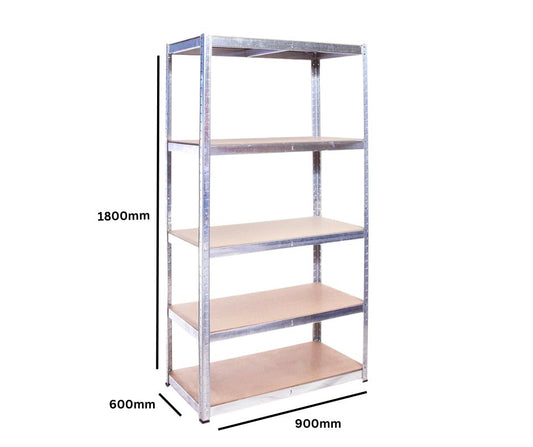 WC-004 Galvanised Boltless Shelving Unit - 1800 x 900 x 600mm