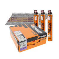 Paslode 141210 2.8 x 63mm Galv-Plus Ring Shank Nail Fuel Pack for IM350+ (3300 Pack + 3 Fuel Cells)