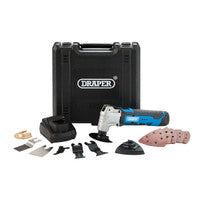 Draper 19392 12V Oscillating Multi Tool &33 Piece Accessory Kit with 1x 1.5Ah Battery