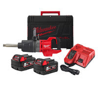 Milwaukee M18 ONEFHIWF1D One-Key„¢ 1" Impact Wrench with 2x 5.0Ah Batteries