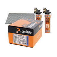 Paslode 300270 F16 1.6mm x 32mm Galvanised Angled Brad Nails (2000 Pack & 2 Fuel Cells)