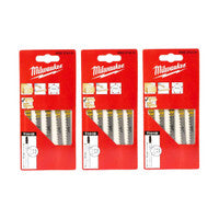 Milwaukee 4932274351 T101D Clean Cut Wood & Plastic Jigsaw Blades 75mm x 4mm (15 Pack)