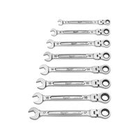 Milwaukee 4932478557 MAX BITE„¢ Metric Flexible Head Ratcheting Combination Spanner Set (7 Pieces)