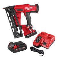 Milwaukee M18FN16GA-202X 18V Fuel Angled Finish Nailer with 2x 2.0Ah Batteries