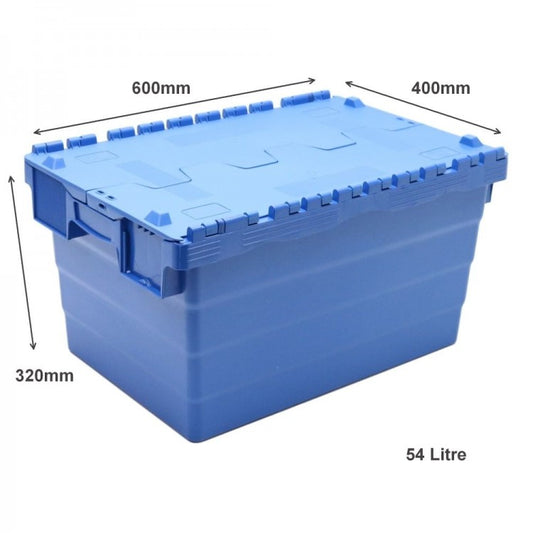 54 Litre Blue Tote Box - 600mm x 400mm x 320mm - SPKM320