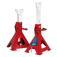 Sealey AAS3000 Axle Stands (Pair) 3tonne Capacity per Stand Auto Rise Ratchet
