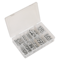 Sealey AB009GN Meascán Nipple Ramhar 130pc - Méadrach, BSP & UNF