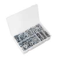 Sealey AB058SW Spring Washer Assortment 1010pc M6-M16 Metric Zinc DIN 127B