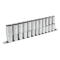 Sealey AK2685 Socket Set 12pc 1/2"Sq Drive 12pt Deep WallDrive® Metric