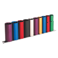 Sealey AK288D Multi-Coloured Socket Set 10pc 1/2"Sq Drive 6pt Deep WallDrive® Metric