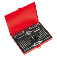 Sealey AK3028BSW Tap & Die Set 28pc Split Dies Imperial BSW