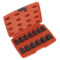 Sealey AK5614M Impact Socket Set 13pc 1/2"Sq Drive 12pt