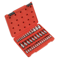Sealey AK6197 TRX-Star* Socket & Security Socket Bit Set 38pc 1/4", 3/8" & 1/2"Sq Drive