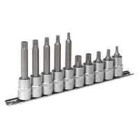 Sealey AK6216 Spline Socket Bit Set 10pc 3/8"Sq Drive