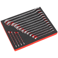 Sealey AK63255 Combination Spanner Set 16pc Metric