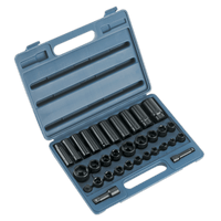 Sealey AK681 Impact Socket Set 32pc Standard/Deep 3/8" & 1/2"Sq Drive Metric/Imperial