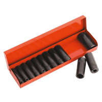 Sealey AK683 Impact Socket Set 12pc Deep 3/8"Sq Drive Metric/Imperial