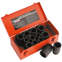 Sealey AK687 Impact Socket Set 13pc Deep 3/4"Sq Drive Metric/Imperial