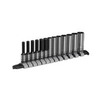 Sealey AK7991 Socket Set Deep 13pc 1/4"Sq Drive Metric - Black Series