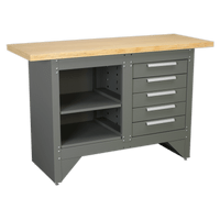 Sealey AP2030BB Workbench with 5 Drawers Ball Bearing Slides Heavy-Duty