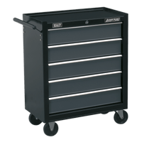 Sealey AP2505B Rollcab 5 Drawer with Ball Bearing Slides - Black/Grey