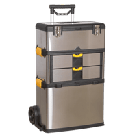 Sealey AP855 Mobile Stainless Steel/Composite Toolbox - 3 Compartment