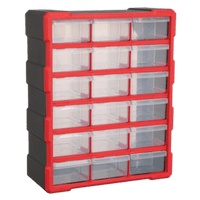 Sealey APDC18R Cabinet Box 18 Drawer - Red/Black