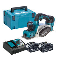 Makita DKP180RTJ LXT 18V 82mm Planer with 2x 5.0Ah Batteries