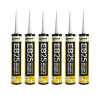 Everbuild EB25 Hybrid Sealant Adhesive Clear 300ml (6 Pack)
