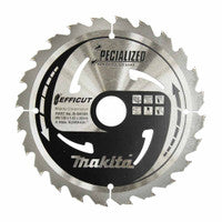 Lann Chonaic Chiorclach Makita B-64191 Efficut TCT le haghaidh Adhmaid & Lannáin 190mm x 30mm 24T