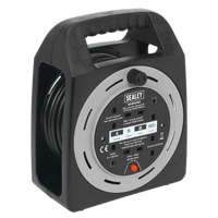 Sealey BCR15CB Cable Reel Box Type 15m 4 x 230V 1.25mm² Thermal Trip