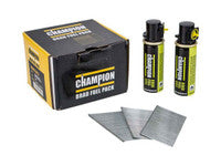Champion 16G 32mm 2nd Fix Straight Galvanised Brad Nails 2000 PCs + 2 Fuel Cells