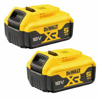 DeWalt DCB184 18V 5.0Ah XR Li-Ion Batteries Twin Pack