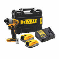 DeWalt DCF840E2T-GB 18V Brushless Compact Impact Driver with Kitbox, Charger and 2x 1.7Ah Powerstack Batteries