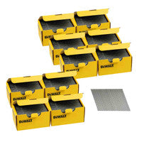 DeWalt DNBA1663GZ 10 Boxes of 16G 63mm Angled Galvanised 2nd Fix Nails (25 000 Pack)