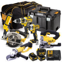 Trealamh Gan Sreang DeWalt DEWKIT63X4 XR 18V 6 phíosa le 3 chadhnraí 4.0Ah