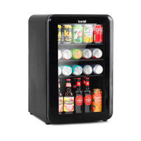 Baridi DH222 70L Under Counter Drinks/Beer & Wine Cooler Fridge, Retro Style, Black