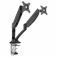 Dellonda DH25 Double Monitor Arms, 9kg Load Capacity, 10-27" Screens - Black