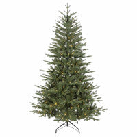 Dellonda DH80 Pre-Lit 5ft Hinged Christmas Tree with Warm White LED Lights & PE/PVC Tips -