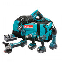 Makita DLX6021M LXT 18V Cordless 6 Piece Combo Kit with 3x 4.0Ah Batteries
