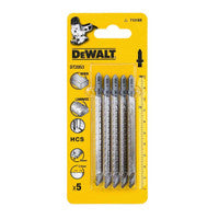 DeWalt DT2053-QZ T101BR HCS Jigsaw Blades for Wood 73mm (5 Pack)