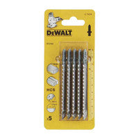 DeWalt DT2165-QZ HCS Jigsaw Blades for Straight Fine Cuts 73mm x 10 TPI (5 Pack)