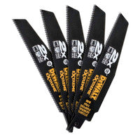 DeWalt DT2301L 2X Life General Purpose Reciprocating Blades 152mm x 10TPI (5 Pack)