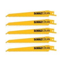 DeWalt DT2359-QZ Bi-Metal Reciprocating Saw Blades 152mm x 6TPI (5 Pack)