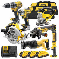 DeWalt 18V XR 7 Piece Power Tool Kit with 3 x 2.0Ah Batteries