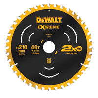 DeWalt DT20433-QZ EXTREME Circular Saw Blade 210mm x 30mm 40T