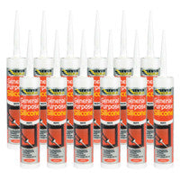 Everbuild 12GPSWE General Purpose Silicone White 280ml (12 Pack)