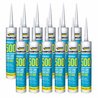 Everbuild Everflex 500WE Bath & Sanitary Silicone Sealant White 295ml (12 Tubes)