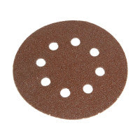 Faithfull FAIADHL125M Hook & Loop Sanding Disc DID3 Holed 125mm x 80G (Pack of 5)