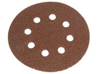 Faithfull FAIADHL150C Hook & Loop Sanding Disc DID2 Holed 150mm Coarse (Pack of 5)